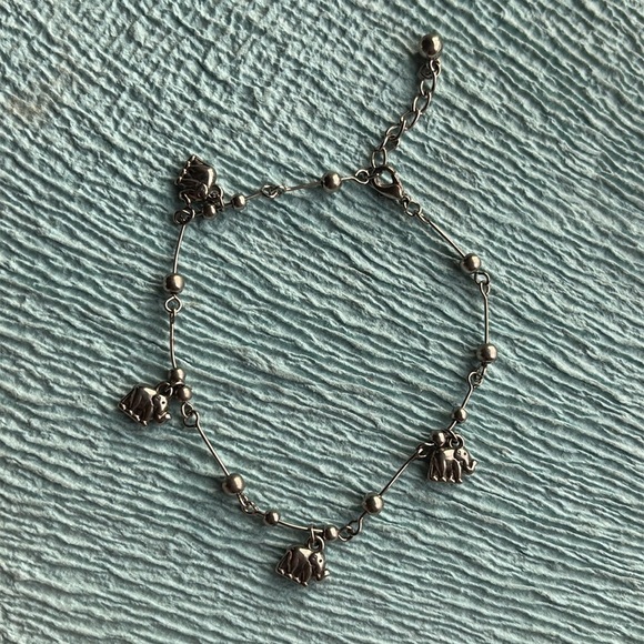 Sterling‎ Silver Elephant bracelet or Anklet - Charming Elephant Charm Jewelry - Picture 8 of 9